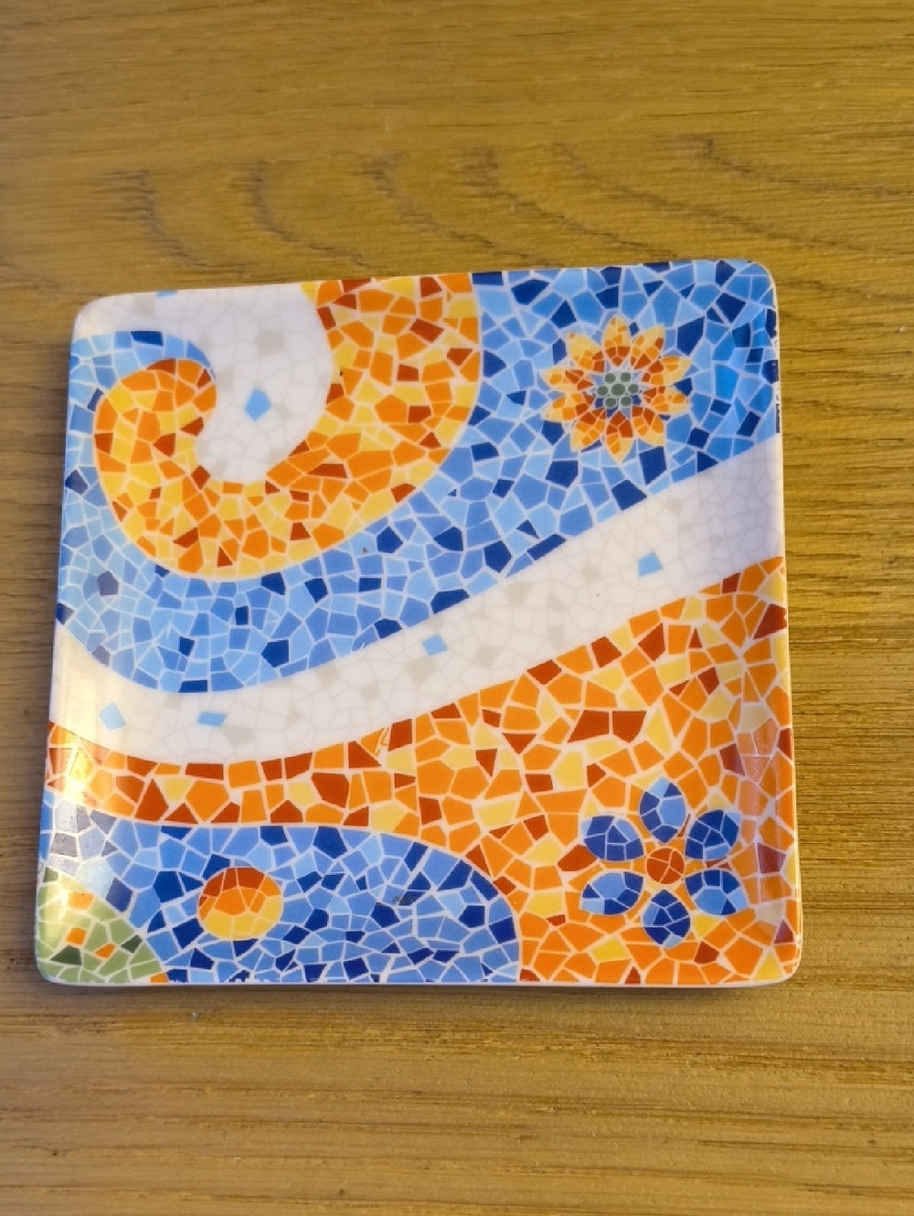 Vintage Antoni Gaudi Barcelona Porcelain Mosaic Trinket Dish